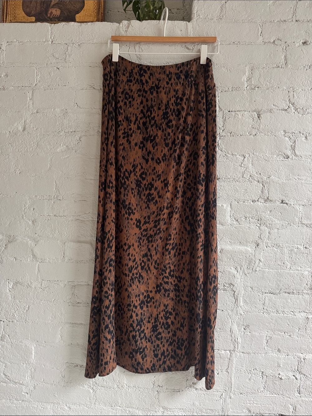 NEW A.P.C. Leopard Animal Print Midi Skirt, size 36